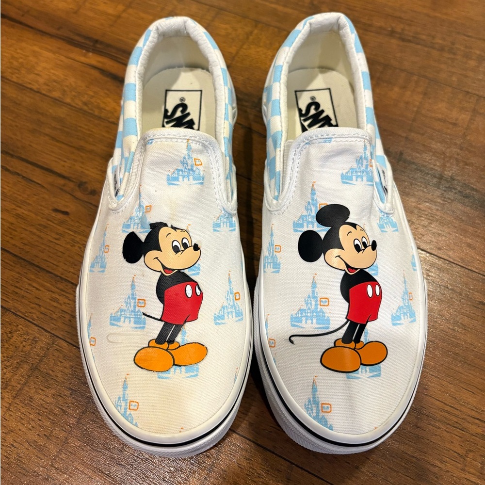 VANS x 2022 Disney Parks 50th Anniversary Mickey Mouse Slip On Shoes Size 5.5